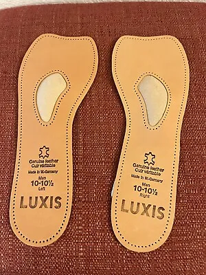 Luxis Leather Shoe Insoles Men’s  Shoe Size 10-10.5 Germany Cushioned Inserts • $19.99