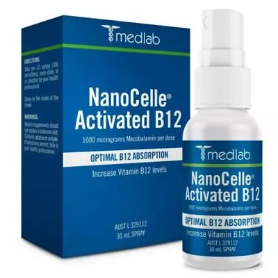 Medlab NanoCelle Activated B12 30mL Oral Spray EXP 09/24  • $22.92