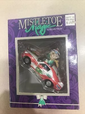 Mistletoe Magic Collection Ornament Noel Elf  Race Car Driver 1997 • $18.88