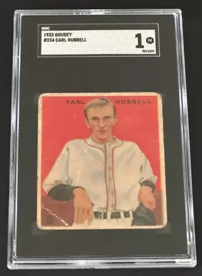 1933 Goudey #234 Carl Hubbell HOF New York Giants SGC 1 PR  • $159