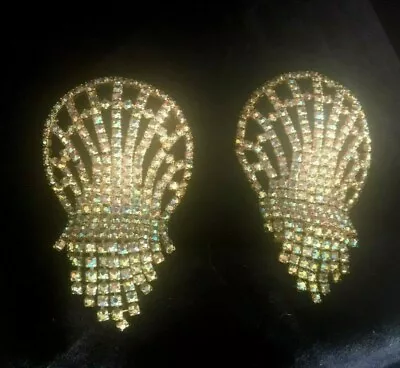 Vintage MUSI Gold Rhinestone Shoe Clips  • $65