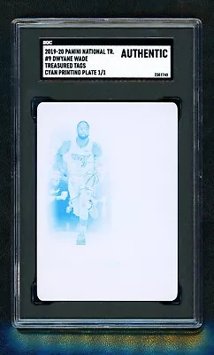 2019-20 Panini National Treasures Dwyane Wade Cyan Printing Plate 1/1 SGC AUTH • $125