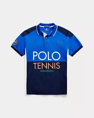Polo Ralph Lauren Tennis Wimbledon Polo Shirt Large Blue Orange • £80