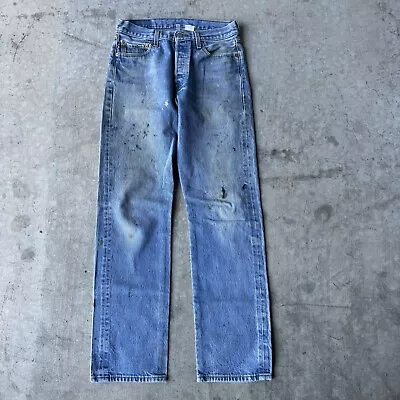 Vintage 90s Levi's 501 Denim Jeans 30x32 Made In Mexico Light Wash Faded Worn • $58.45