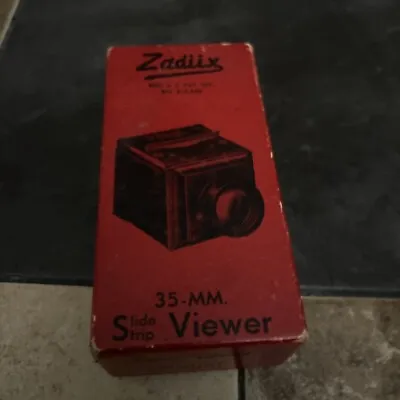 Zadiix 35mm Slide Or Strip Royal De-Luxe Viewer #501 Bakelite In Box Vintage V29 • $18.75