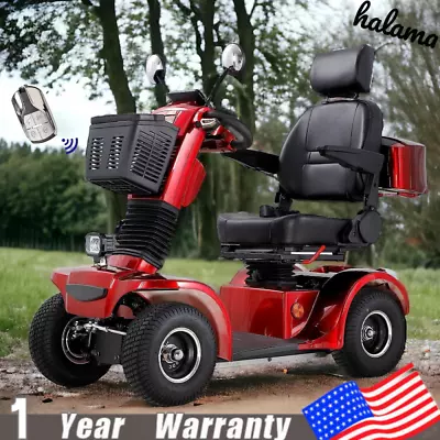 Heavy Duty 4 Wheels Mobility Scooter With Remote 400LBS Capacity Travel Scooter • $2399
