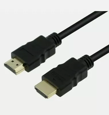 1- 5m LONG HDMI Cable High Speed With Ethernet V1.4 FULL HD 2K 3D ARC GOLD BLACK • £3.79