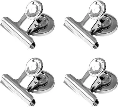4Pcs Magnetic Clips For Refrigerator - Chip Heavy Duty Small Chrome  • $8.95