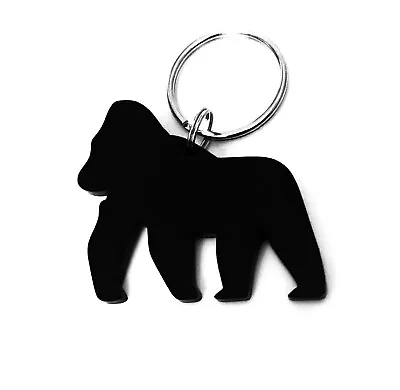 Gorilla Keyring Bag Charm Keychain Lanyard Zipper Charm Gift In Black • £2.95