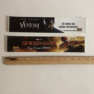 Marvels VENOM & SPIDERMAN Movie Mylar Poster 2.5x11.5 Far From Home Tom Hardy • $29.99