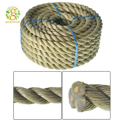 1''×50ft Artificial Manila Decking Decorative Boating Rope PP 3 Strand Twisted • $44.99