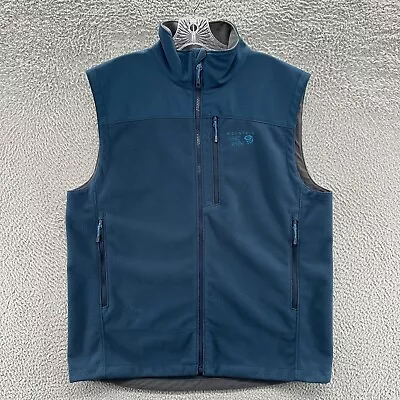 Mountain Hardware Vest Mens Large L Blue Full Zip Fleece Sleeveless Jacket • $39.99