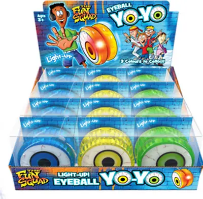 The Fun Squad Light Up Eyeball Yoyo - Ty0219 Flashing Classic Tricks Spinning • £5.75