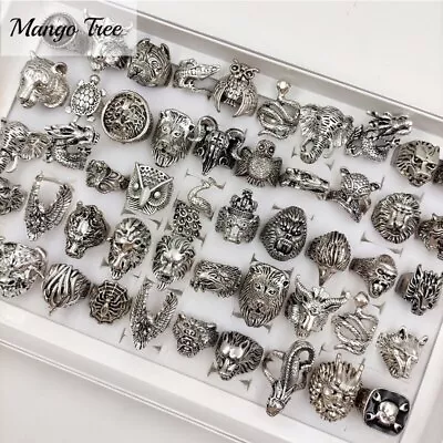 10/20/30pcs/Lot Vintage Punk Animal Rings Rock Gothic Snake Ring Party Charm • $42.80