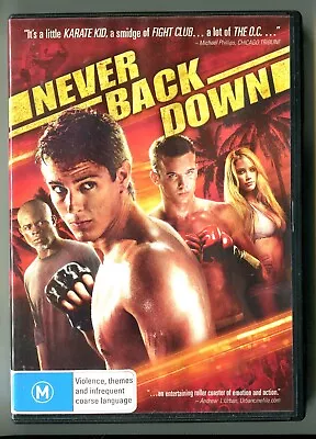 DVD :  'NEVER BACK DOWN'  (Region 4) • $3.99