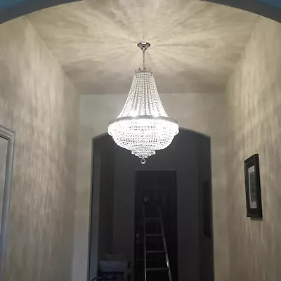 French Empire Crystal Chandelier Antique Vintage Ceiling Lighting Pendant Lamp • $133