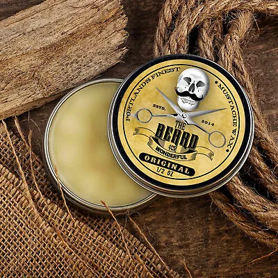 £5.25 • Buy Moustache Styling Wax 15ml Unscented Mens Grooming Strong Hold Twist Curl Points