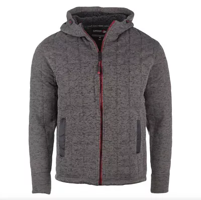 New Men's Gray Canada Weather Gear Sherpa Lined Full Zip Hoodie - Size Large • $39.99