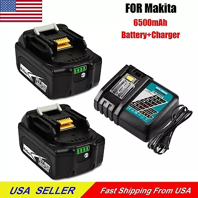 For Makita 18V 6.5Ah LXT Lithium Ion Battery Or Charger BL1860B BL1830 BL1850 US • $77.99