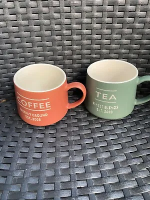 Habitat Set Of 2 Slogan Mugs - Tea And Coffee • £10
