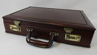 Vintage Leather Hard Side Briefcase Briefcase • $49.99