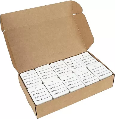 1000Pcs Price Tags White Clothing Tags For Retail Small Kraft Paper Tags For L • $13.19
