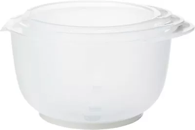 Chef Aid Contain 3 Mixing Bowls Non-Slip Base Soft Grip Handle Microwave... • £9.90