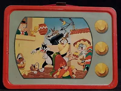 1959 Thermos Inc Warner Bros Looney Tunes Metal Lunchbox • $80