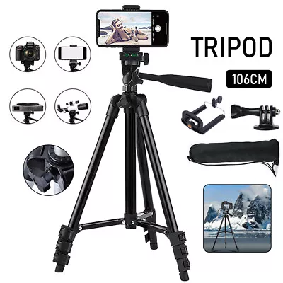 Tripod Holder Phone Stand Bluetooth For IPhone Selfie Universal Stick Mobile • £8.99