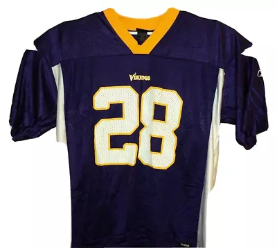 MINNESOTA VIKINGS NEW Adrian Peterson # 28 Authentic Reebok Jersey Size XL • $34.88