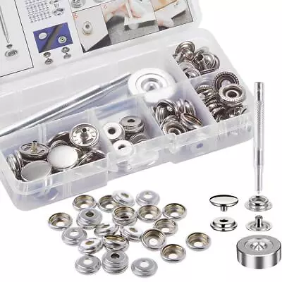 Snap Fastener Kit Snaps Button Tool Stainless Steel For Marine Boat Canvas 25Set • $16.77