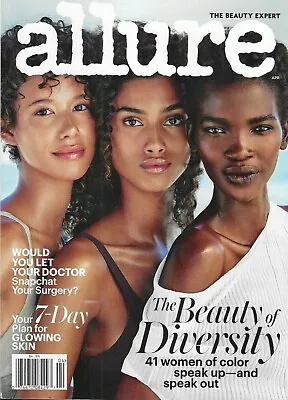 Allure Magazine Beauty Of Diversity Glowing Skin Snapchat Surgery Makeup 2017 • £16.35