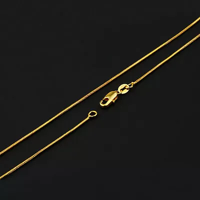 1PCS 16-30Inch Fashion Jewelry 18K Gold Filled Necklaces Snake Chains Pendants • £1.79