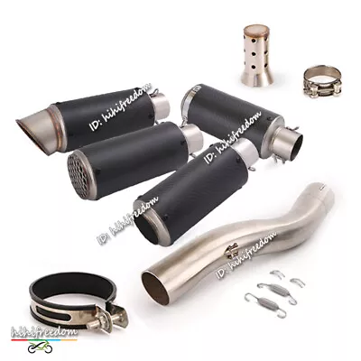 For Kawasaki Ninja ZX10R 2004 2005 Exhaust System Link Pipe Carbon Muffler Tips • $147.05