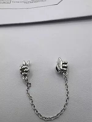 Genuine Pandora Disney Mickey Mouse Hands / Gloves Safety Chain Charm • £2.25