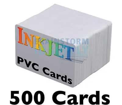 500 High-Quality Inkjet PVC Cards - For Epson & Canon Inkjet Printers • $79.99