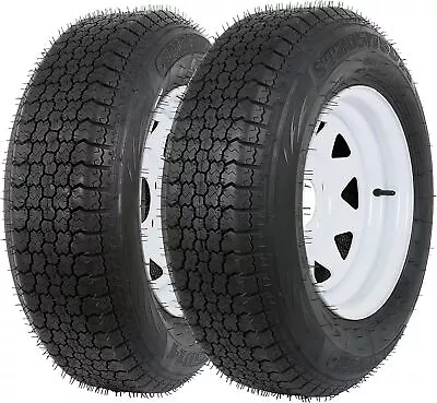 $189.89 • Buy  Set Of 2 , ST205/75D14 Trailer Tires W/ Rims 205 75D14,5 Lug 6-Ply Load Range C