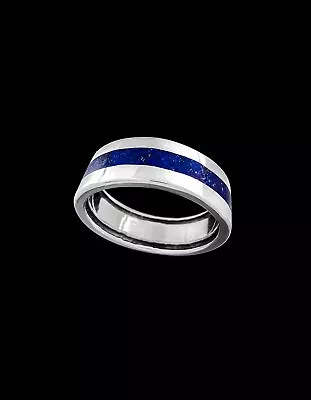 Size 10 - Lapis Lazuli Wide Infinity Band • $78.75
