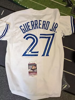 VLADIMIR GUERRERO JR Autograph Jersey JSA LOA AUTO Toronto Blue Jays Signed • $0.99