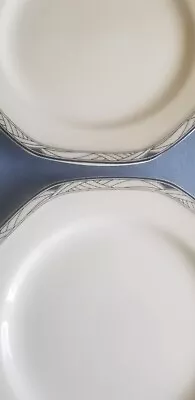 Set Of 4 Mikasa Studio Nova Synthesis 8  Salad Plates Black & White Pristine! • $24