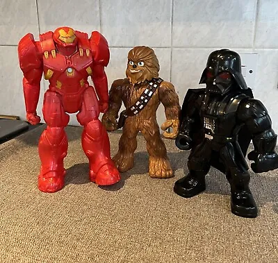 Marvel Avengers Action Figures Bundle Titan Hero Star Wars Chewbacca Darth Vader • £18