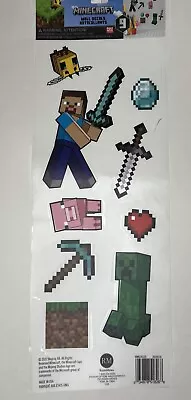 NEW MINECRAFT Gamers Set Of 9 Vinyl Wall Laptop Sticker Decals • $1.29