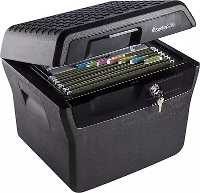 Fireproof And Waterproof Safe Box With Key Lock File Safe With Carrying Handle  • $118.99