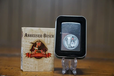 $39.95 • Buy Budweiser Beer Bottle & Glass Zippo Lighter Mint In Box 2003