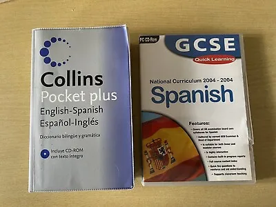 Spanish Learning CD & English / Spanish Dictionary Book • £3.99