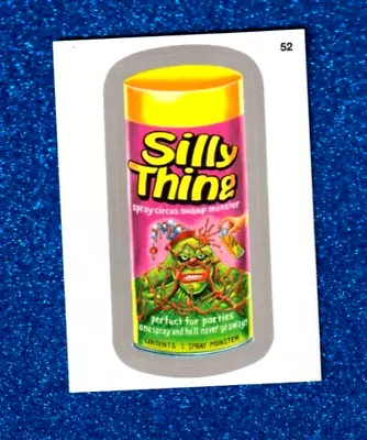 2013 Wacky Packages All New Series 11 (ANS11) SILVER Border  SILLY THING  #52. • $2