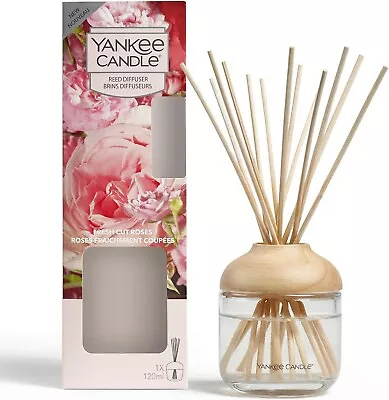 Yankee Candle Reed Diffuser Fresh Cut Roses 120ml Fragrance Aromatic Xmas Gift • £13.99