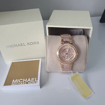 $148.72 • Buy Michael Kors MK6110 Ladies Mini Parker Rose Gold Watch Present 100% Genuine New