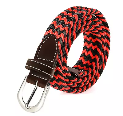 Elastic Narrow Fabric Braided Belt Enduring Stretch Woven Belt For Women Girl  • $6.95