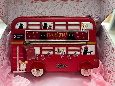 Vendula London Cats & Corgi’s Red London Bus Pouch Crossbody Bag  BNWT & Box • £82.99